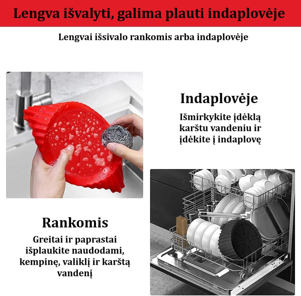 Oro gruzdintuvės silikoninė kepimo forma 2 vnt