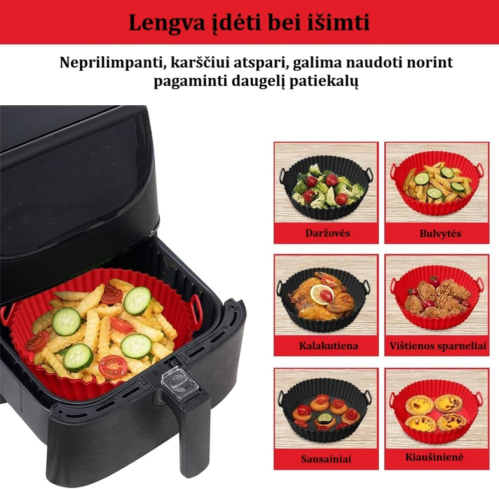 Oro gruzdintuvės silikoninė kepimo forma 2 vnt