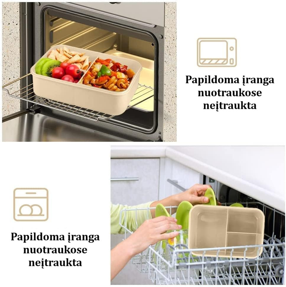 1100 ml Pietų Dėžutė su Įrankiais