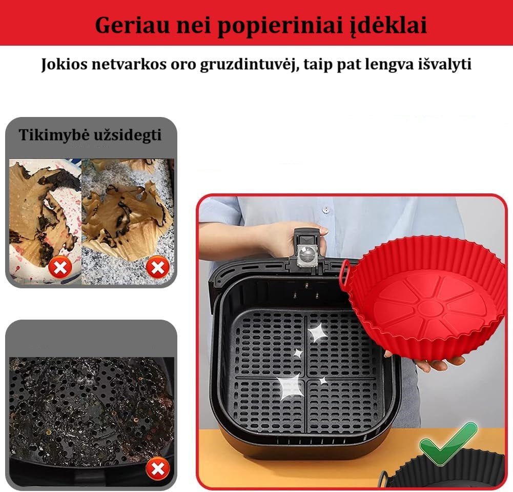 Oro gruzdintuvės silikoninė kepimo forma 2 vnt