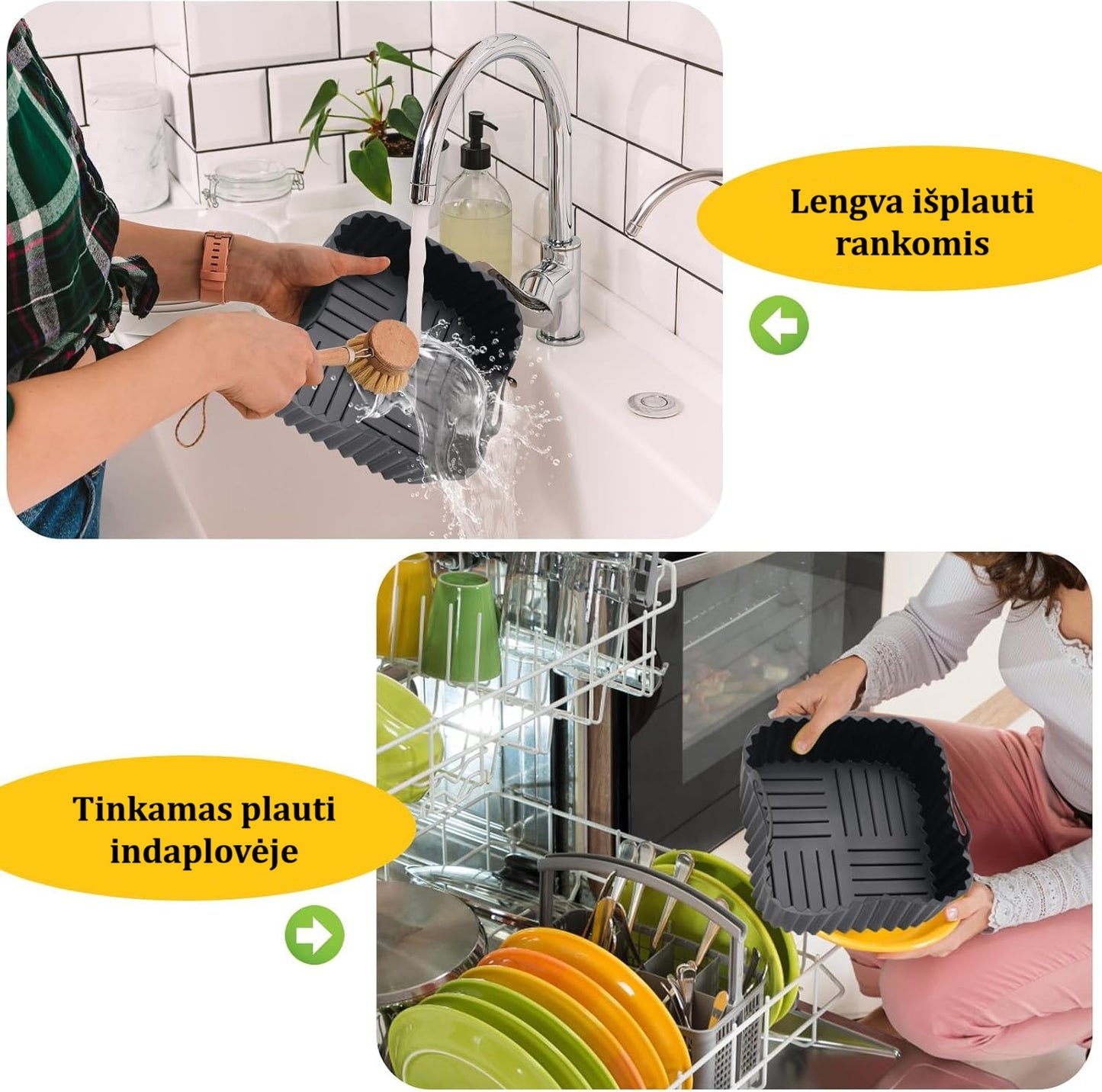 Silikoninis Oro Gruzdintuvės Įdėklas