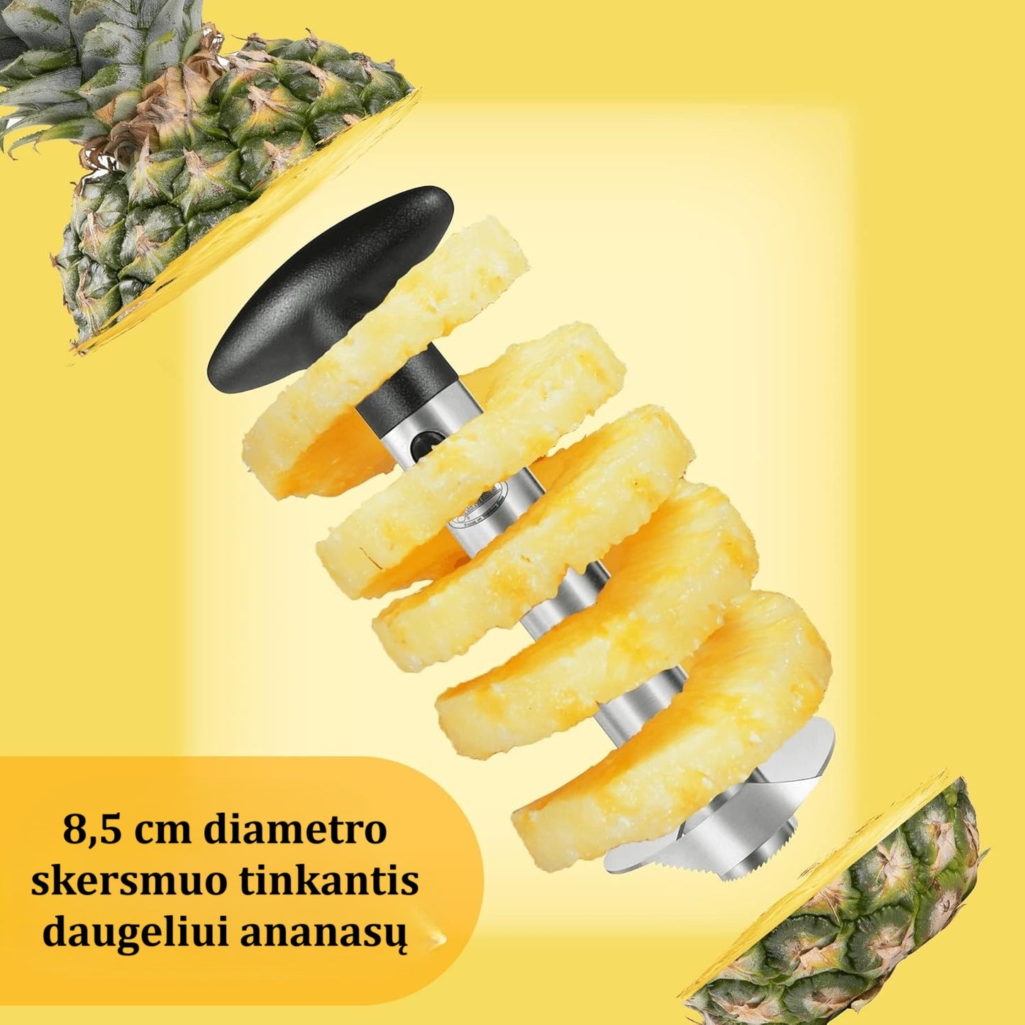 Ananaso pjaustymo įrankis 3-in-1