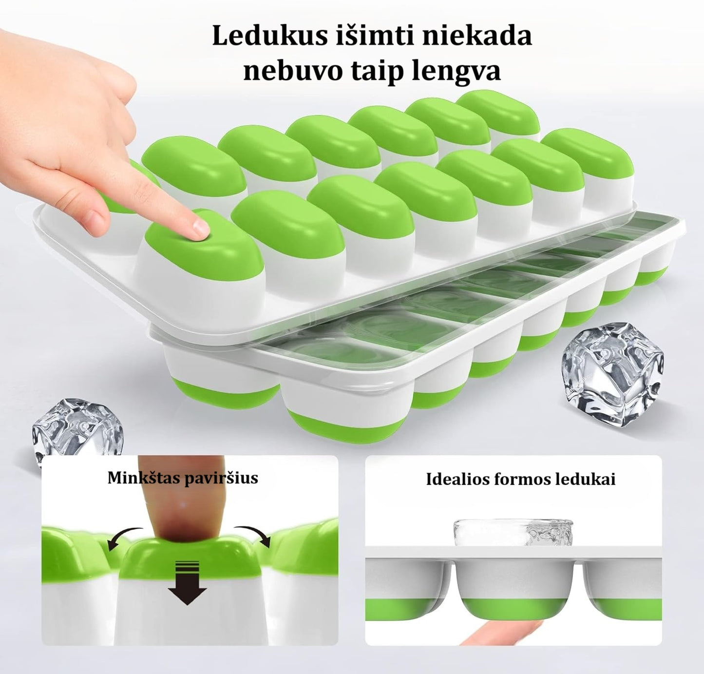 Ledo kubelių formelės - 4 vnt