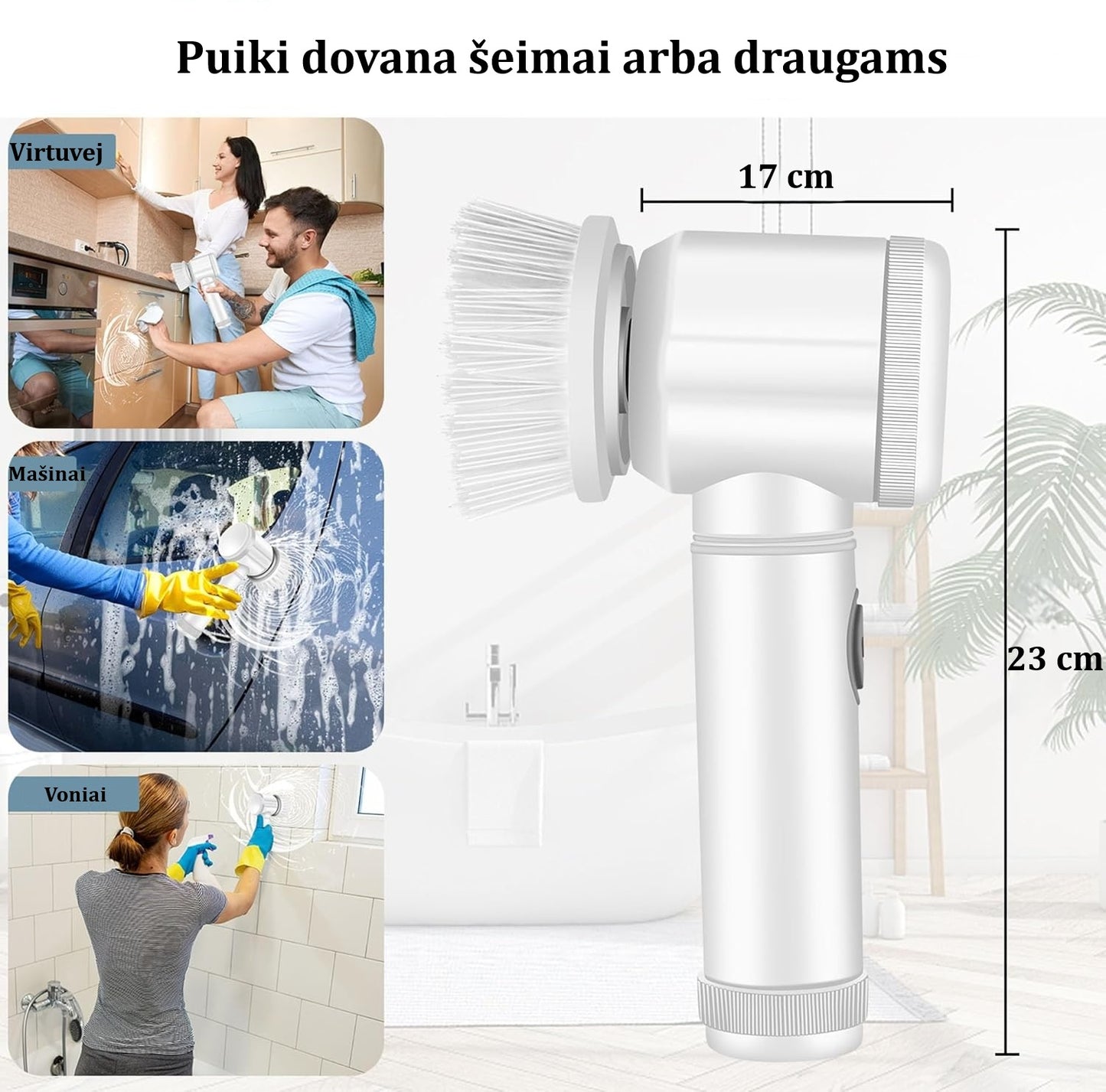 Elektrinis valymo šepetėlis