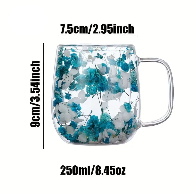 Dvigubų Sienelių Stiklinis Puodelis Su Rankena