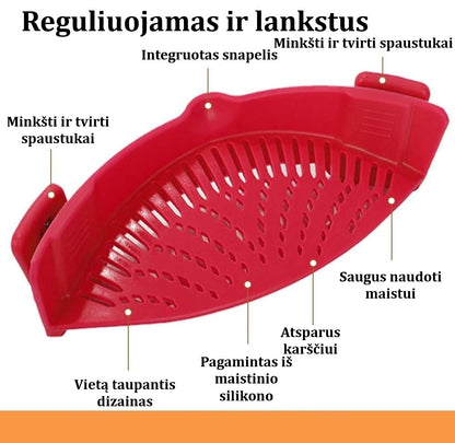 Reguliuojamas Užsegamas Sietelis