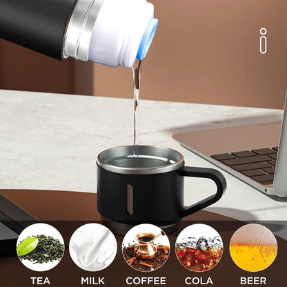 Izoliuotas Plieno Buteliukas Su 3 Dangteliais