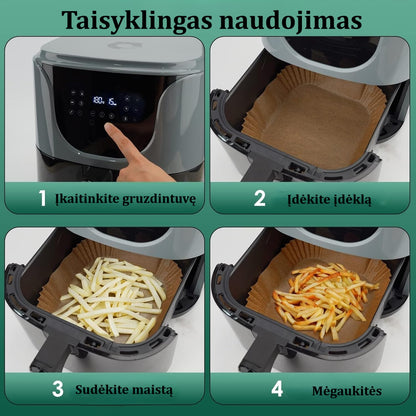 Atsparūs vandeniui oro gruzdintuvės įdėklai