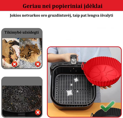 Oro gruzdintuvės silikoninė kepimo forma 2 vnt