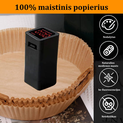 Oro gruzdintuvės kepimo popierius – 200 vnt.