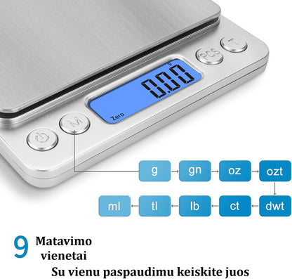 Aukšto Tikslumo Skaitmeninė Virtuvės Svarstyklė