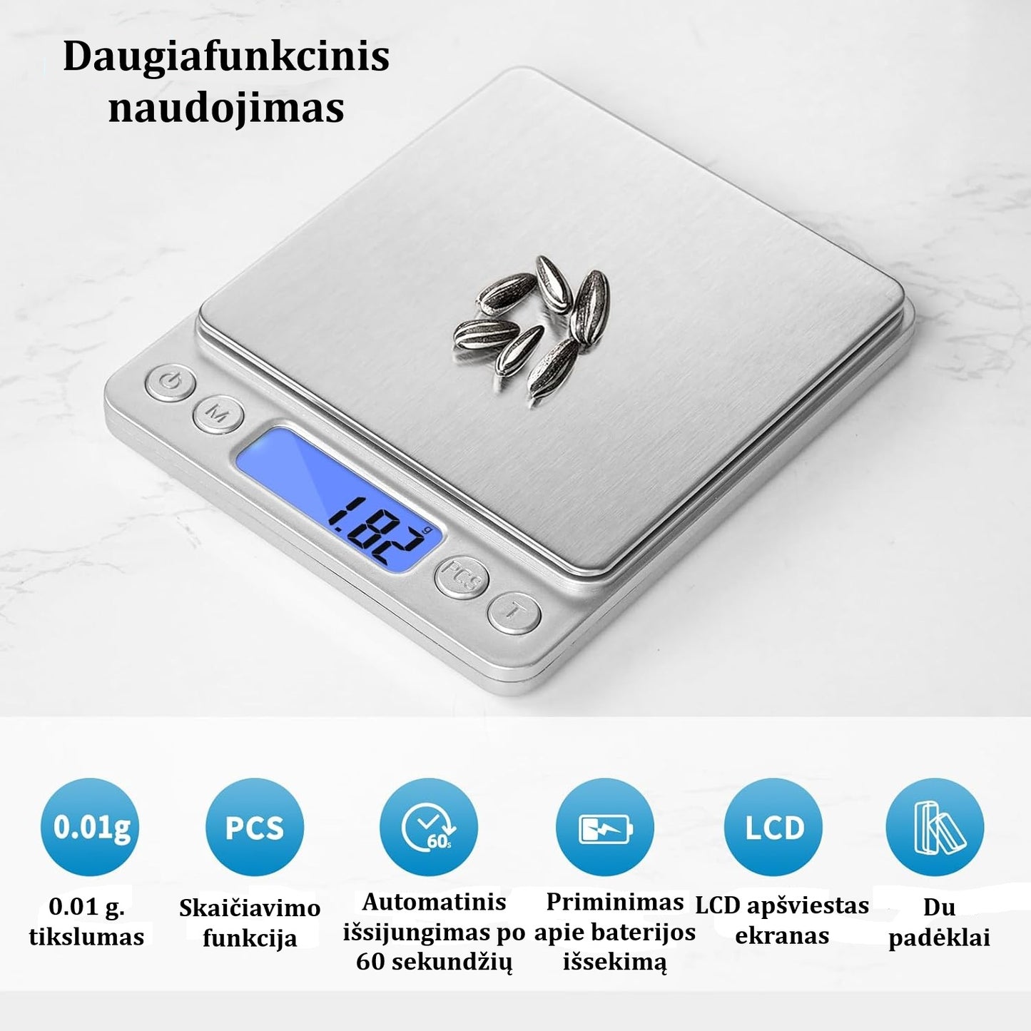 Aukšto Tikslumo Skaitmeninė Virtuvės Svarstyklė