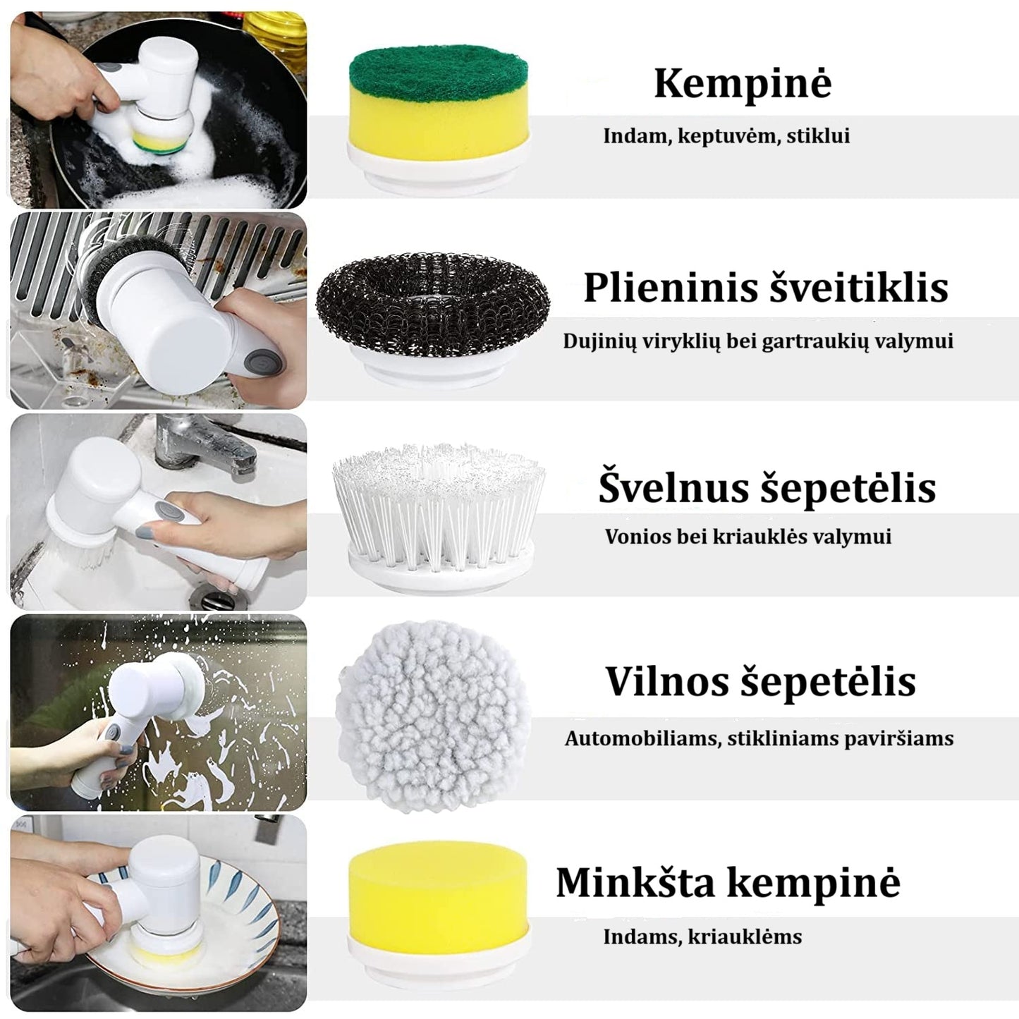 Elektrinis valymo šepetėlis