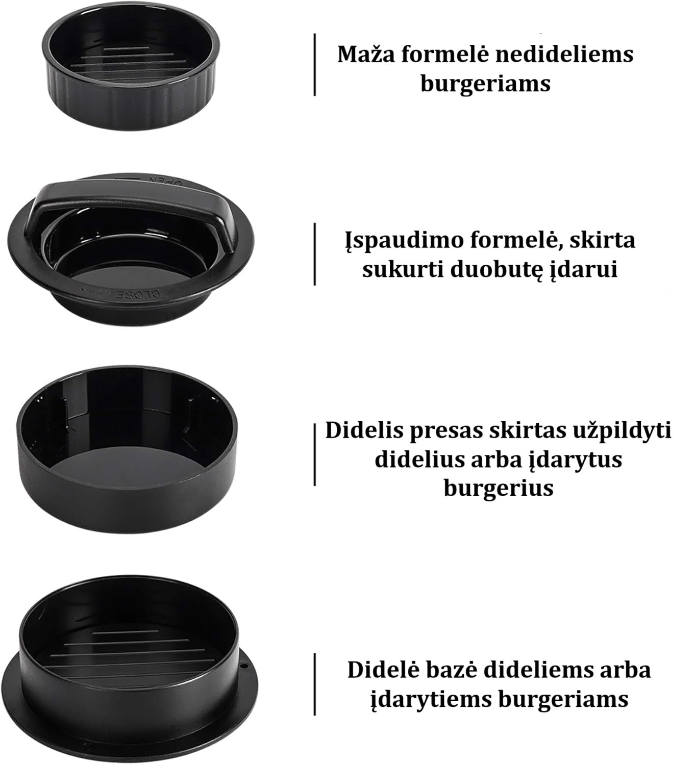Mėsainio paplotėlio formavimo įrankis