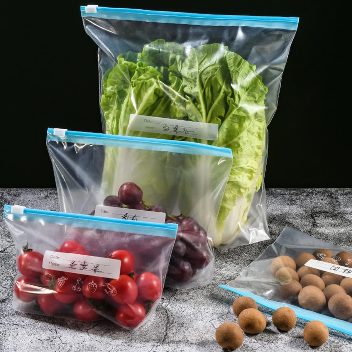 Hermetiškų Maisto Laikymo Maišelių Komplektas 50 vnt