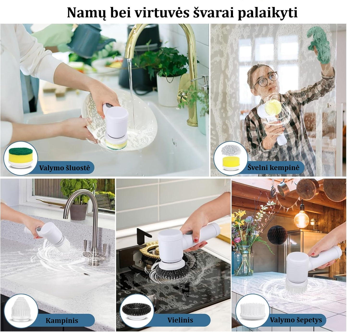 Elektrinis valymo šepetėlis