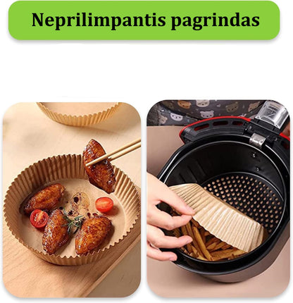 Atsparūs vandeniui oro gruzdintuvės įdėklai