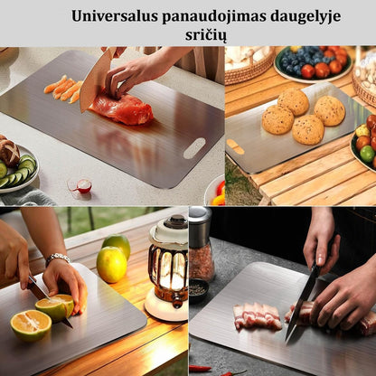 Dvipusė nerūdijančio plieno pjaustymo lentelė
