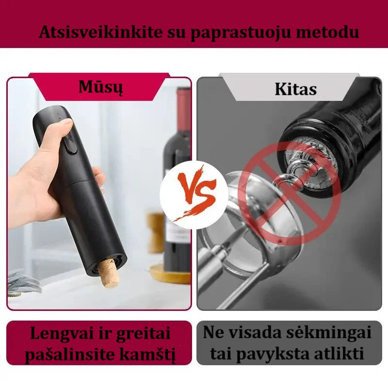 Automatinis elektrinis vyno butelio atidarytuvas