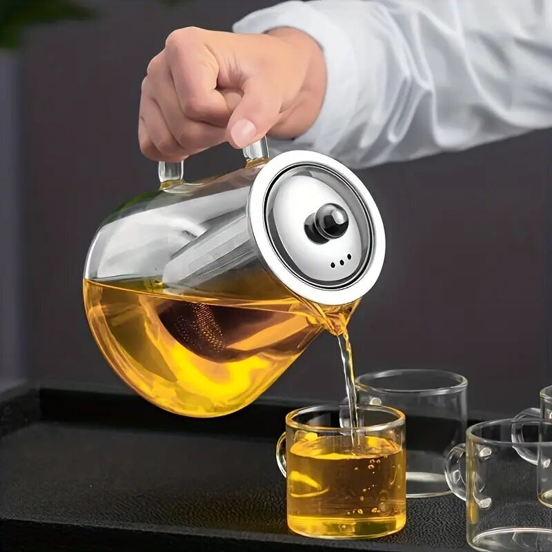 750 ml karščiui atsparus stiklinis arbatinukas