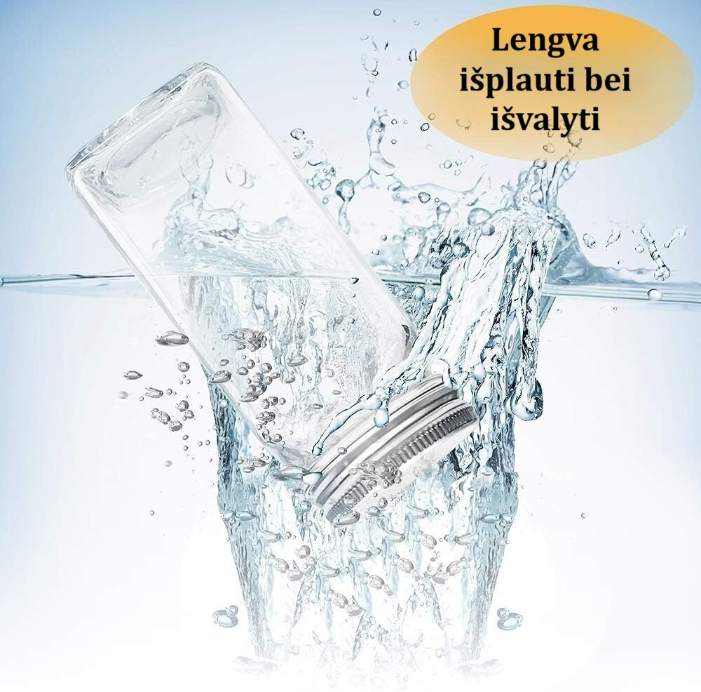 12 dalių 100 ml stikliniai prieskonių indeliai