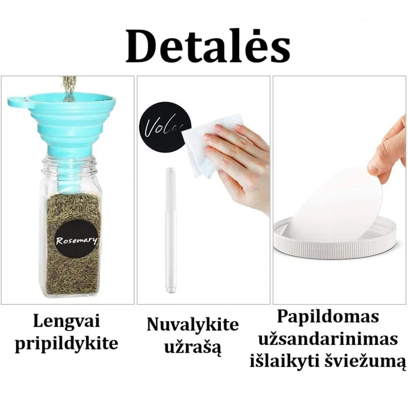 24 prieskonių indelių rinkinys